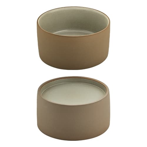 CRO-PLA-701341691101791.jpg BY ORDER ARTISAN BEIGE GREY 2IN1 BOWL 16CM PLAYGROUND - Image 1