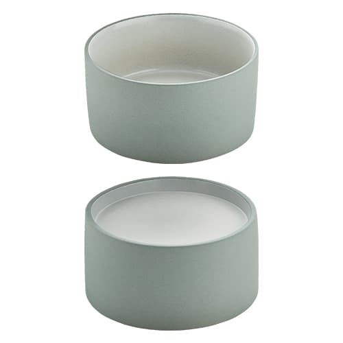 CRO-PLA-701341691101793.jpg BY ORDER ARTISAN GREY WHITE 2IN1 BOWL 16CM PLAYGROUND - Image 1