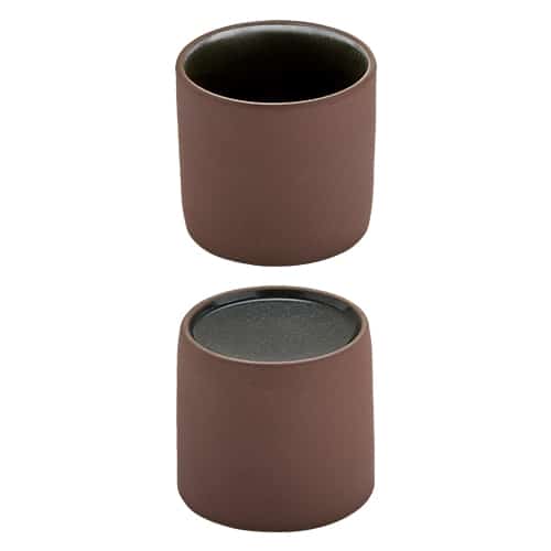 CRO-PLA-701540091101792.jpg ARTISAN BROWN BLACK 2IN1 CUP MUG 20CL PLAYGROUND - Image 1