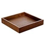 PLAYGROUND AVANTI MENAGE SQUARE WOOD WALNUT 18X18X3.4CM BAUSCHER GERMANY