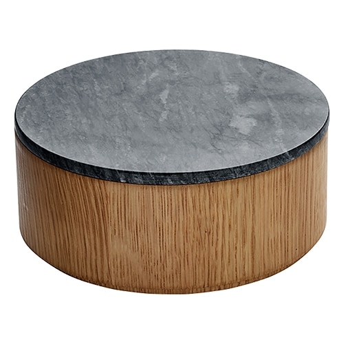 CRO-PLA-796310091000000.jpg BY ORDER GOURMET BOWL OAK WITH MARBLE LID 16X7CM PLAYGROUND - Image 1