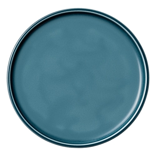 CRO-SCH-251221E.jpg SHIRO GLAZE COMPANION PETROL BLUE PLATE FLAT COUPE 21CM SCHONWALD GERMANY - Image 1