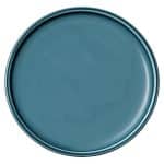 BY ORDER SHIRO GLAZE COMPANION PETROL BLUE PLAIN PLATE FLAT COUPE 24CM SCHONWALD GERMANY