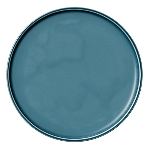 CRO-SCH-251226E.jpg SHIRO GLAZE COMPANION PETROL BLUE PLATE FLAT COUPE 26CM SCHONWALD GERMANY - Image 1