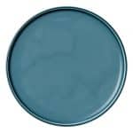 SHIRO GLAZE COMPANION PETROL BLUE PLATE FLAT COUPE 28CM SCHONWALD GERMANY