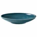 BY ORDER SHIRO GLAZE COMPANION PETROL BLUE PLAIN PLATE DEEP COUPE 26CM SCHONWALD GERMANY