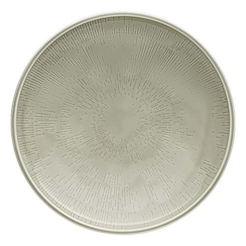 CRO-SCH-251378A.jpg SHIRO GLAZE STEAM STRUCTURE PLATE DEEP COUPE 28CM SCHONWALD GERMANY - Image 1