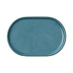 BY ORDER SHIRO GLAZE COMPANION PETROL BLUE PLATTER OVAL COUP 36X24CM SCHONWALD GERMANY