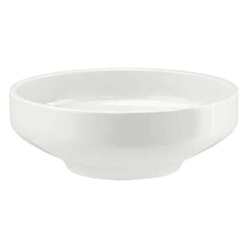 CRO-SCH-256619.jpg SHIRO PLAIN BOWL ROUND WHITE 19CM SCHONWALD GERMANY - Image 1