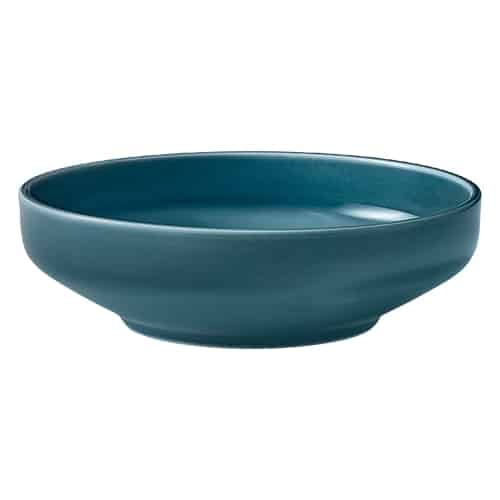 CRO-SCH-256619E.jpg SHIRO GLAZE COMPANION PETROL BLUE BOWL ROUND 19X6.4CM SCHONWALD GERMANY - Image 1