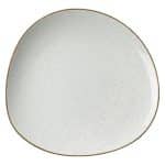 ALLURE NOBLE PORCELAIN PEPPER LINE FLAT ASYMMETRIC COUPE 15CM DECOR WHITE PEPPER SCHONWALD GERMANY