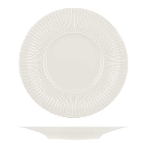 CRO-SCH-820066.jpg BY ORDER VIBES NOBLE PORCELAIN PLATE FLAT ROUND WITH RIM RELIEF 16CM SCHONWALD GERMANY - Image 1