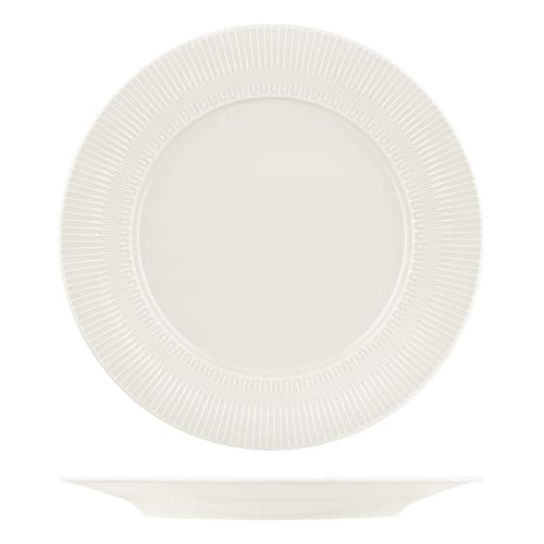 CRO-SCH-820078.jpg VIBES NOBLE PORCELAIN PLATE FLAT ROUND WITH RIM RELIEF 28CM SCHONWALD GERMANY - Image 1