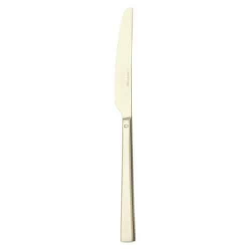 CUT-ART-62111P11.jpg CREAM ANTIQUE PVD CHAMPAGNE TABLE KNIFE 1PC INOX 18-10 ARTHUR-KRUPP SAMBONET ITALY - Image 1