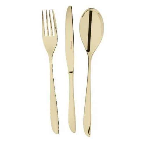 CUT-ART-62821P27.jpg BY ORDER FEEL PVD CHAMPAGNE DESSERT KNIFE 1PC INOX 18-10 ARTHUR-KRUPP SAMBONET ITALY - Image 1