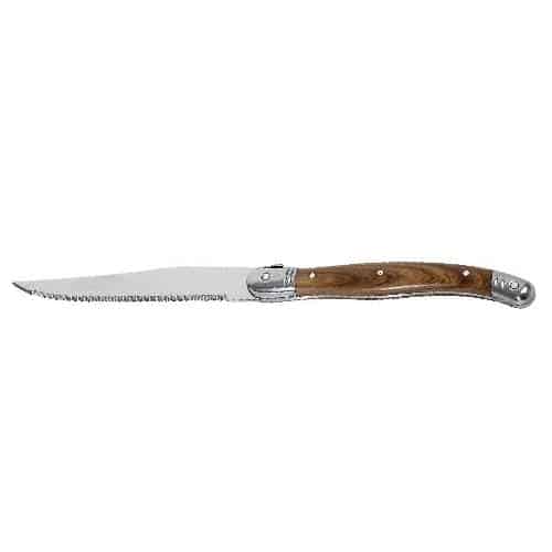 CUT-ESP-STK107K12.jpg BY ORDER - LAGUIOLE STEAK KNIFE ANTIQUE 1PC BROWN ESPIEL - Image 1