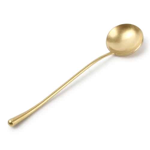 CUT-F2D-614033.jpg REVIVE TEA SPOON GOLD MATTE 18-10 6PCS SET F2D - Image 1