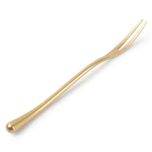 CUT-F2D-614034.jpg REVIVE SNACK FORK GOLD MATTE 18-10 6PCS SET F2D - Image 1