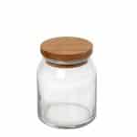 GLASS JAR WITH WOODEN LID 27CL ESPIEL