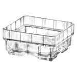 STACK CUP BOWL SQUARE 75 CLICK CLACK 12CL 9.6X3.6CM RCR ITALY