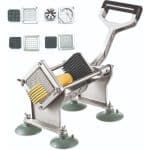 KITCHEN TOOLS POTATO CUTTER MACHINE INOX 4 BLADES 6MM/ 9MM/ 13MM AND WEDGES GTSA