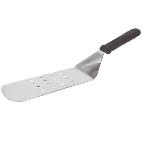 KAK-GTS-39-7585.jpg KITCHEN SPATULA TURNER PERFORATE BURGER 12.5X7.5CM INOX LIGHT LINE BLACK GTSA - Image 1