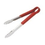 KITCHEN UTENSILS TONG COLOUR VINYL S/S 25CM RED GTSA