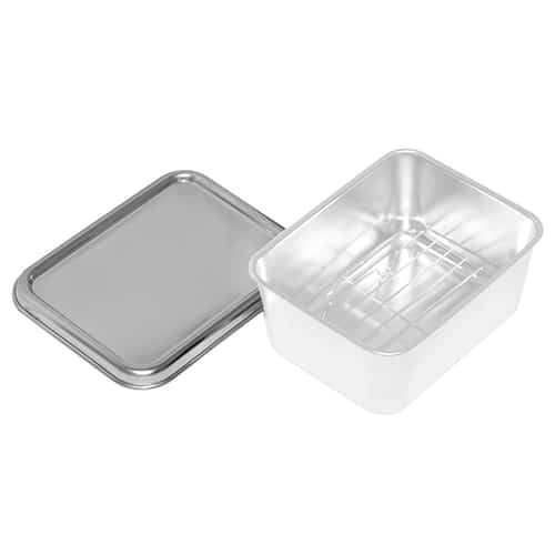 KAK-LOU-N4390C.jpg JAPANESE LID FOR BOX TRAY INOX 11.6X7.7CM LT FRANCE - Image 1