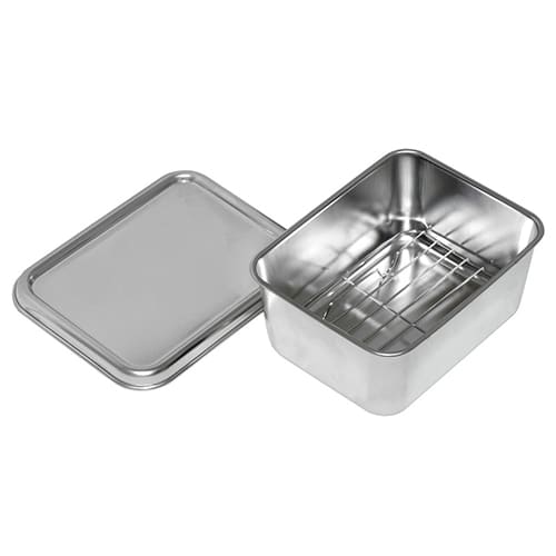 KAK-LOU-N4392T.jpg JAPANESE BOX TRAY INOX 16.2X11.1X6.7CM LT FRANCE - Image 1