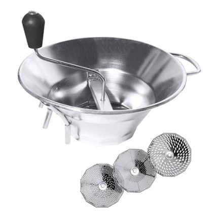 KITCHEN TOOLS VEGETABLE SIEVE 3 DISCS S/S 32CM LT FRANCE