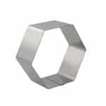PASTRY RING S/S HEXAGONAL 25X28X5CM MARTELLATO