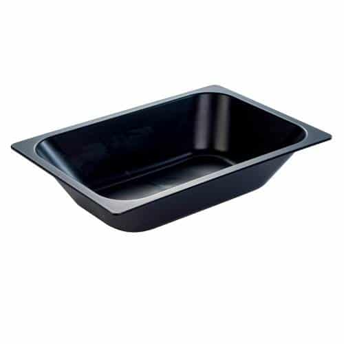 PBP-MAR-AG36258POLN.jpg ICE CREAM BASIN 25X36X8CM 3.6L BLACK MARTELLATO ITALY - Image 1