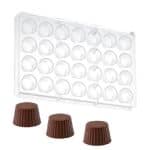 PRALINE MOLD 27.5X17.5CM POLYCARBONATE 30X19MM 12gr MARTELLATO ITALY