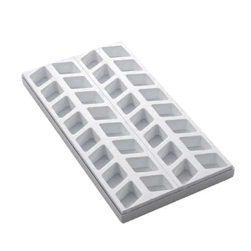 PBP-MAR-MIGNONA006.jpg BY ORDER - MIGNON A 2 MOULDS 20X40CM SHAPE RHOMBUS 2.5X2.5CM 32PCS MARTELLATO - Image 1