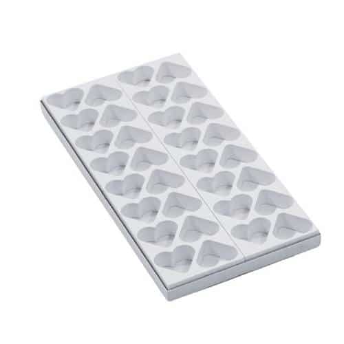 PBP-MAR-MIGNONA007.jpg BY ORDER - MIGNON A 2 MOULDS 20X40CM SHAPE HEART 2.5X2.5CM 32PCS MARTELLATO - Image 1
