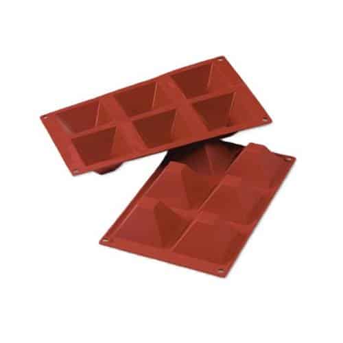 PBP-MAR-SF007.jpg PASTRY SILICONE PYRAMIDS 7.1X7.1X4CM MARTELLATO - Image 1