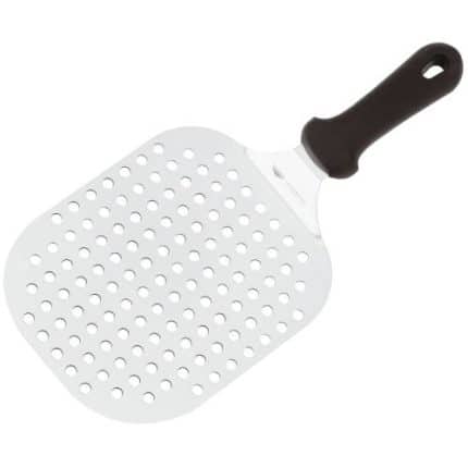 BY ORDER PIZZA PEEL PERFORATED WITH HANDLE S/S 18CM BLACK HANDLE PADERNO