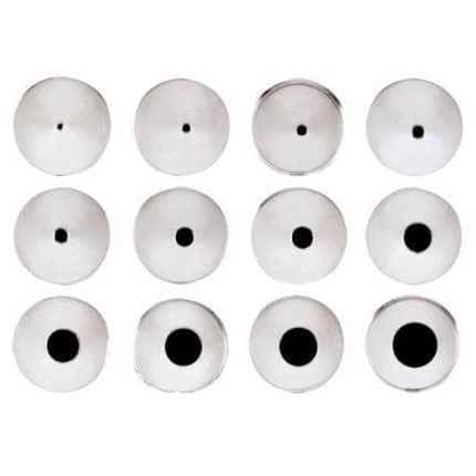 PASTRY TUBES ROUND INOX 12PCS SET PADERNO
