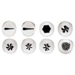 PASTRY TUBES MIXED PLANE BOX S/S 8PCS PADERNO