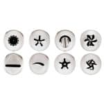 PASTRY TUBES MIXED PLANE BOX S/S 8PCS PADERNO