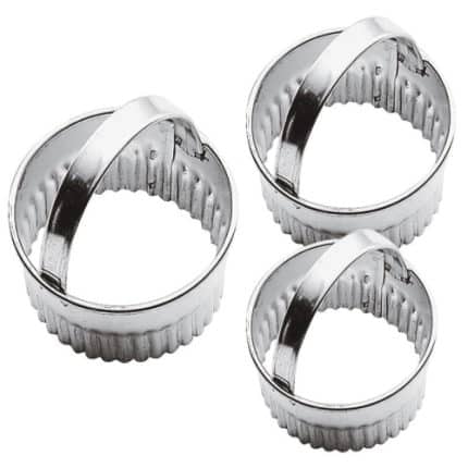 PASTRY CUTTER ROUND FLUTED WITH HANDLE 3X6/7/8CM SET PADERNO