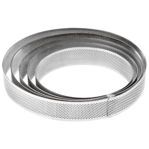 PBP-PAD-47510-09.jpg BY ORDER PASTRY RING ROUND PERFORATED 9X3.5CM INOX PADERNO - Image 1