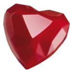 POLYCARBONATE MOLDS 17.5X27.5CM CHOCOLATE PRALINE HEART DIAMOND 33X33X15MM PADERNO - BY ORDER