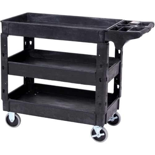 STO-GTS-24-4204.jpg TROLLEY FULL PLASTIC HEAVY DUTY 3 SHELVES 103X45X86CM GTSA - Image 1