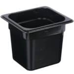 POLYCARBONATE GASTRONOM CONTAINER 1/6-15 BLACK GTSA