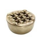 ASHTRAY WINDPROOF ALUMINIUM COLOR BRONZE 10X6CM ESPIEL - BY ORDER