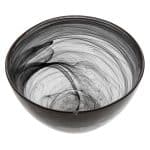 BY ORDER  ATLAS GLASS DIP BOWL OVAL BLACK  10X8CM ESPIEL