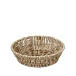 RATTAN BASKET BEIGE ROUND BREAD 19X5CM ESPIEL