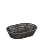 RATTAN BASKET GREY OVAL BREAD 22X14X5CM ESPIEL