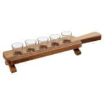 BY ORDER BEECH TRAY WITH 5 SHOTS 4CL 42X8CM ESPIEL